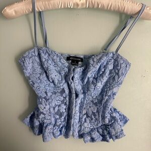 Blue Lace Camisole Top